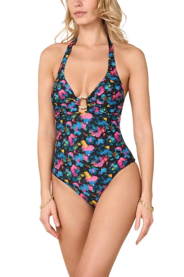Goldenpoint Waterpop costume intero triangolo astratto