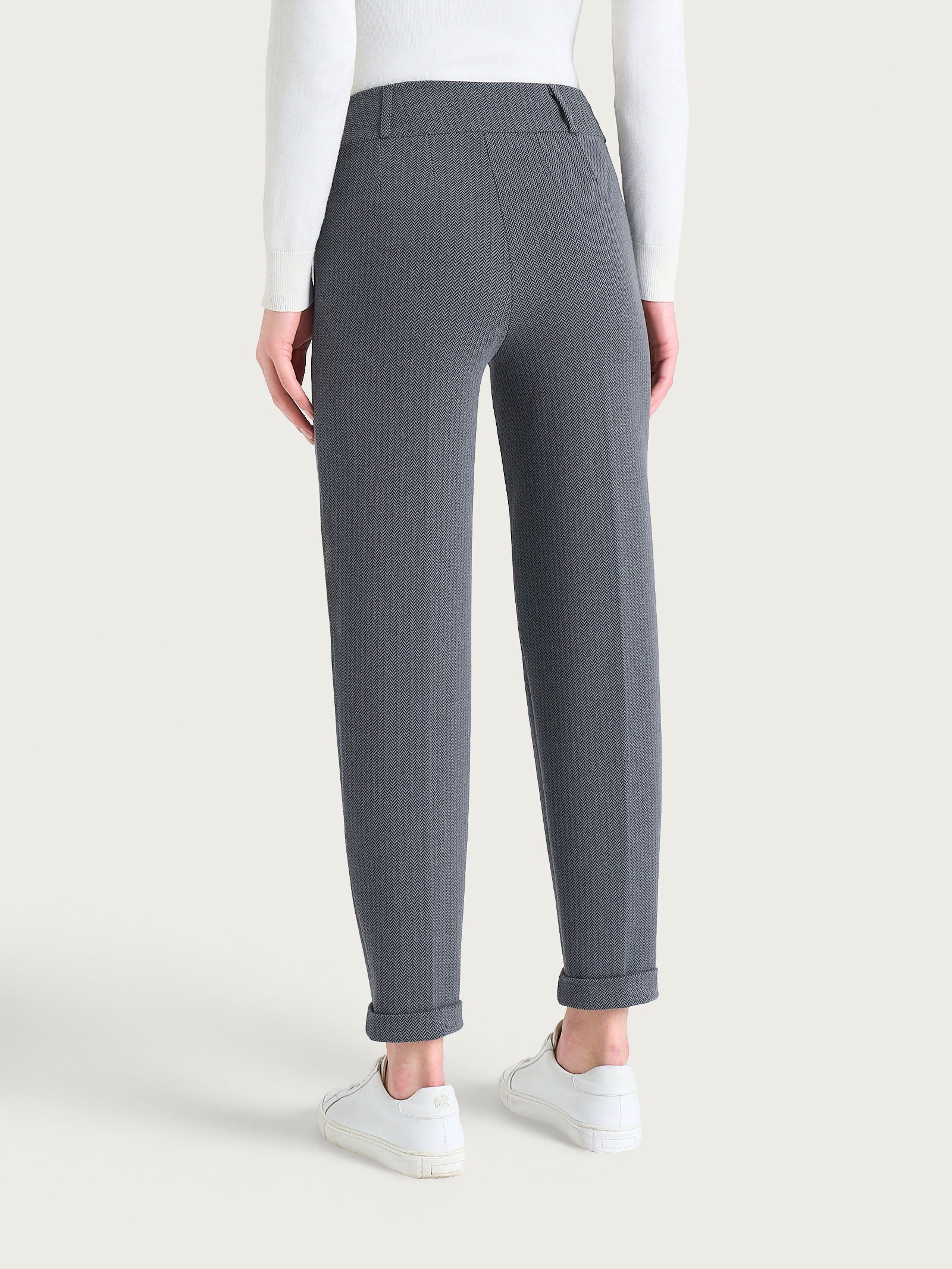 Ragno Eco Jacquard pantalone carota Fant.Ardesia spigato