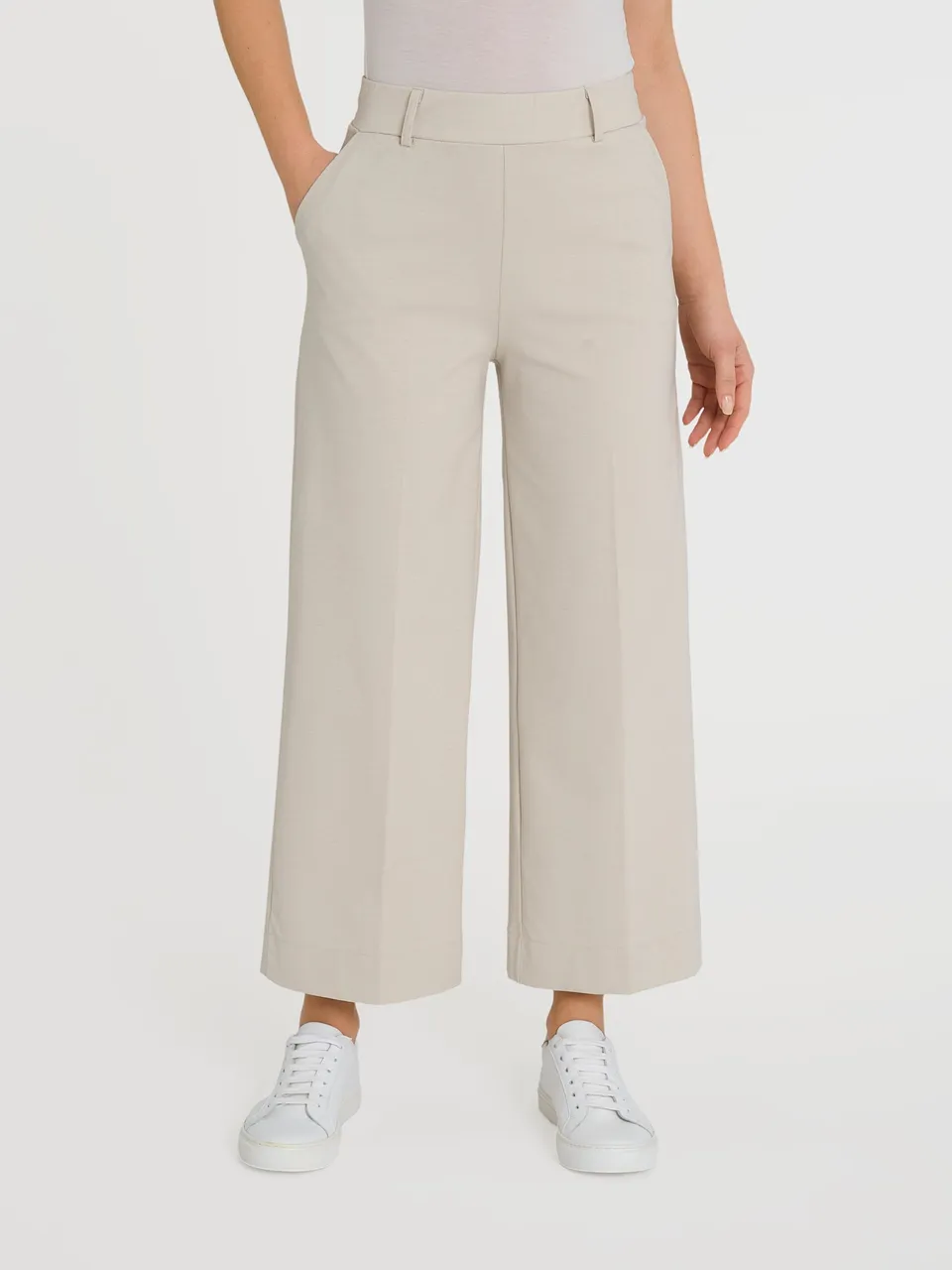 Ragno Compact Light pantalone ampio caviglia Champignon tasche elasticizzato