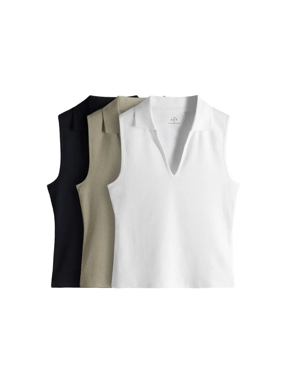 Next The Set polo colletto a coste donna 3 pezzi taglia M