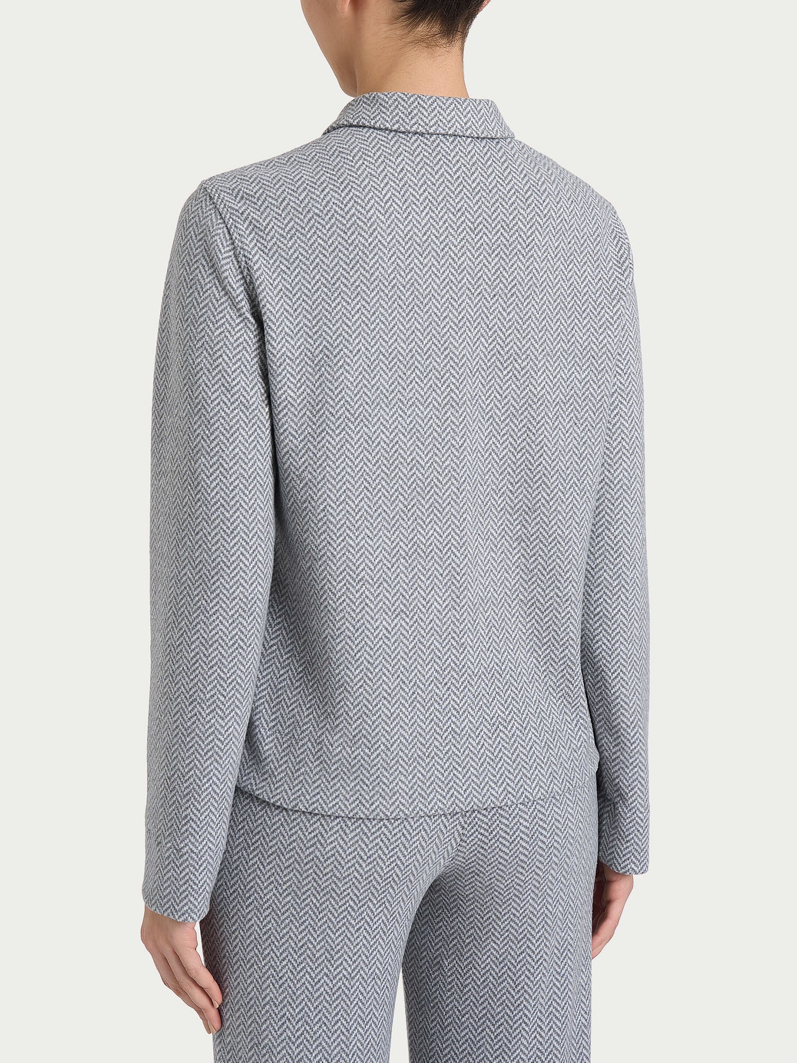 Ragno Shacket Giacca bottoni Eco Jacquard Fant.Grigio Mel.