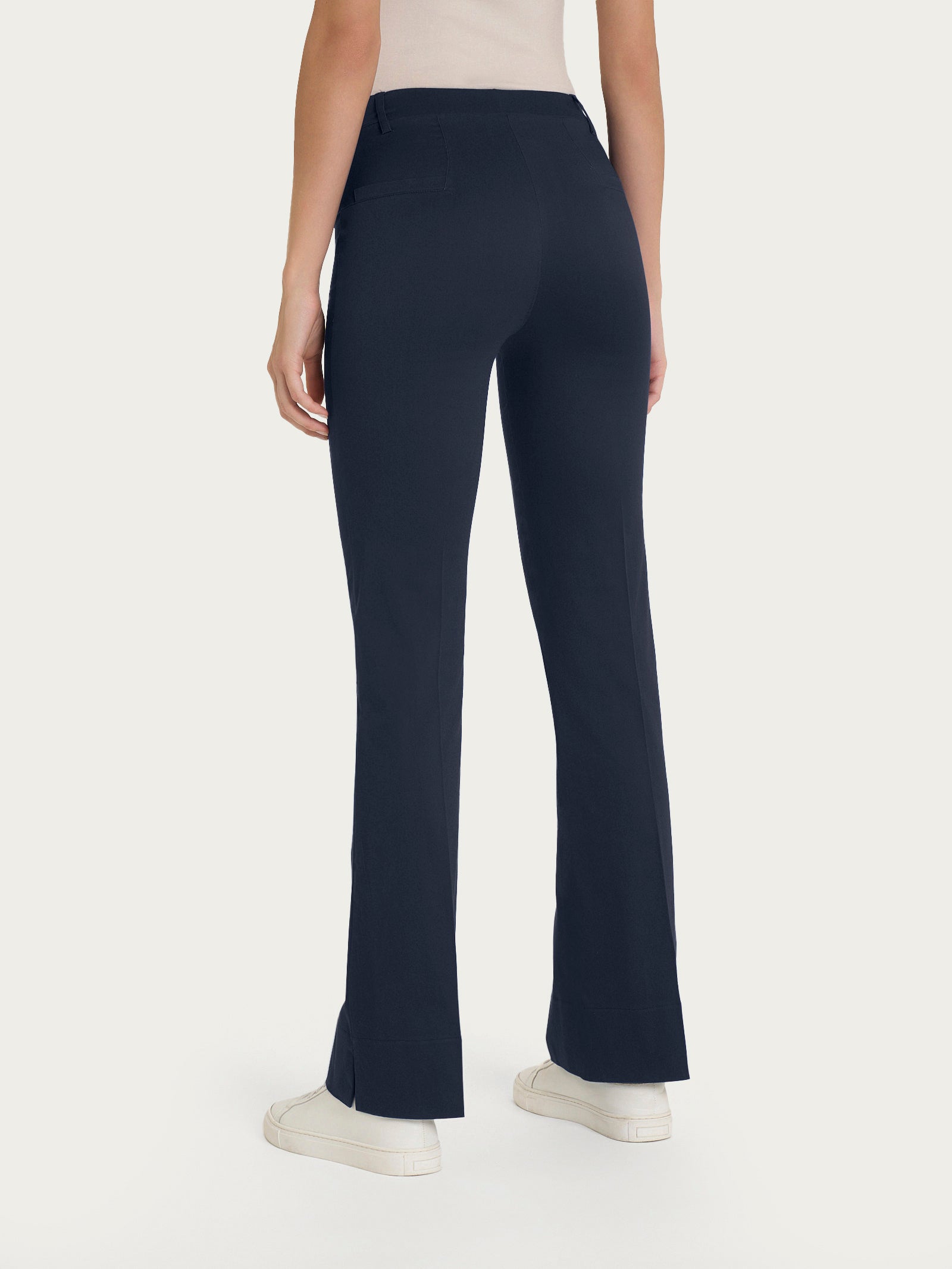 Ragno Satin Power pantalone flare donna blu spacchetti