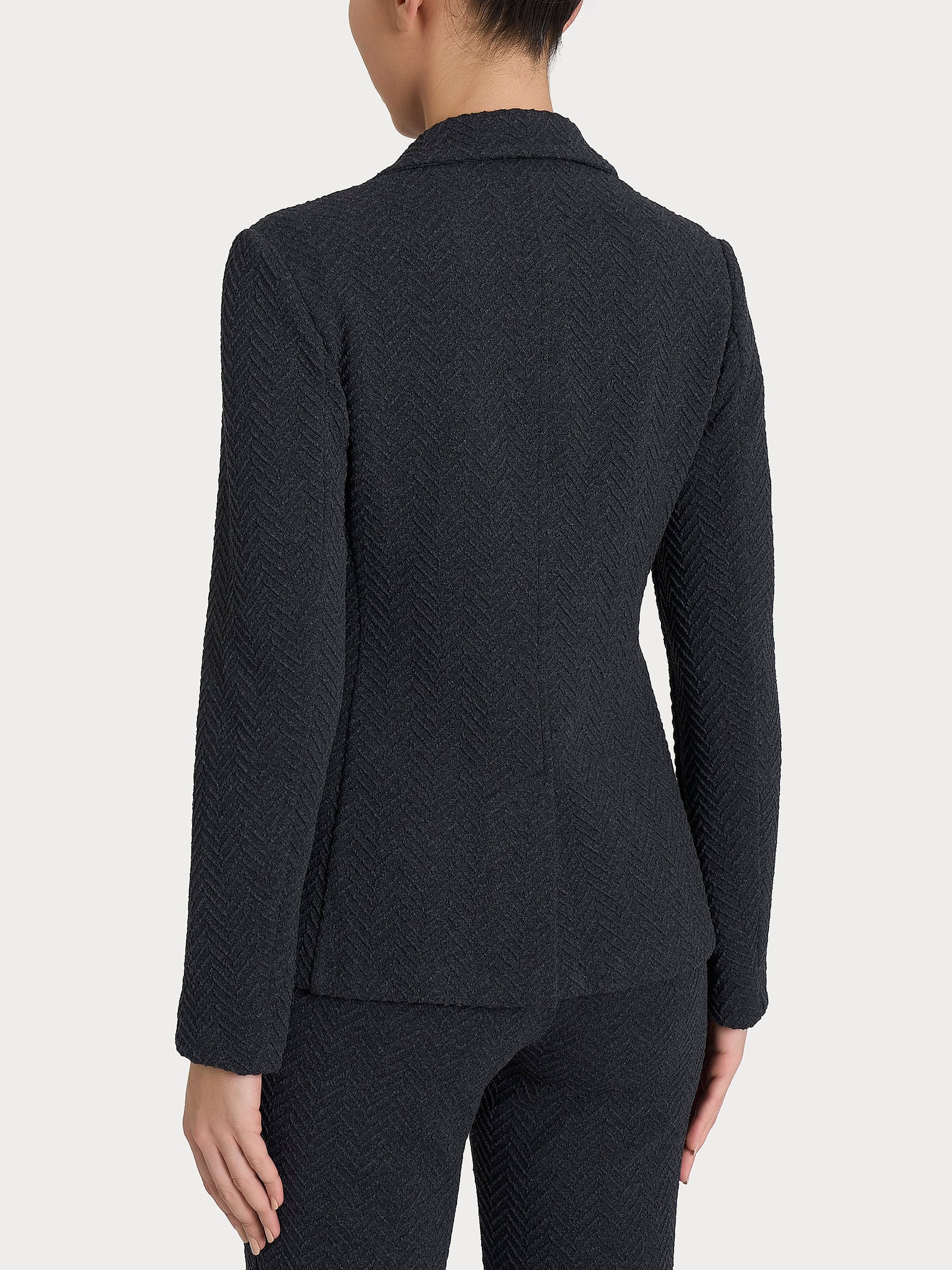 Ragno Eco Jacquard blazer oscuro due bottoni