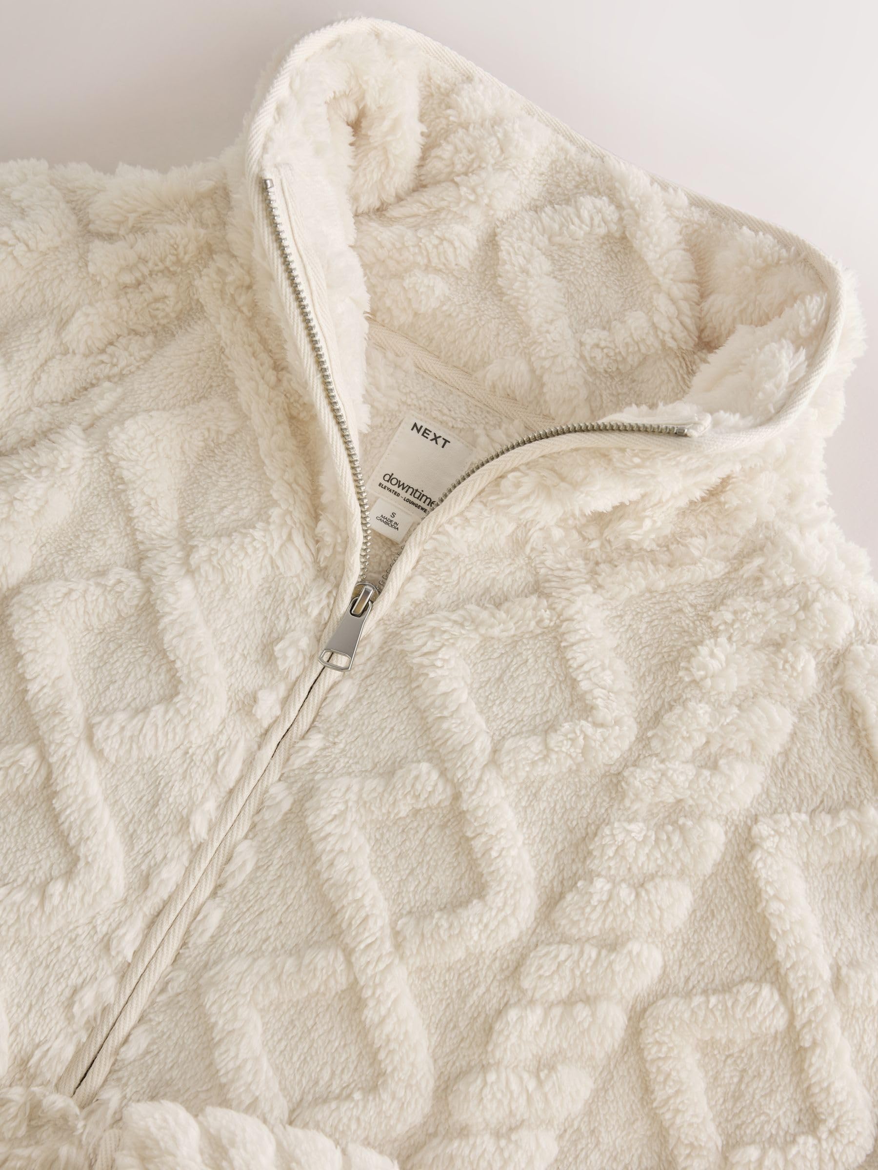 Next pile trecce mezza zip sherpa donna M