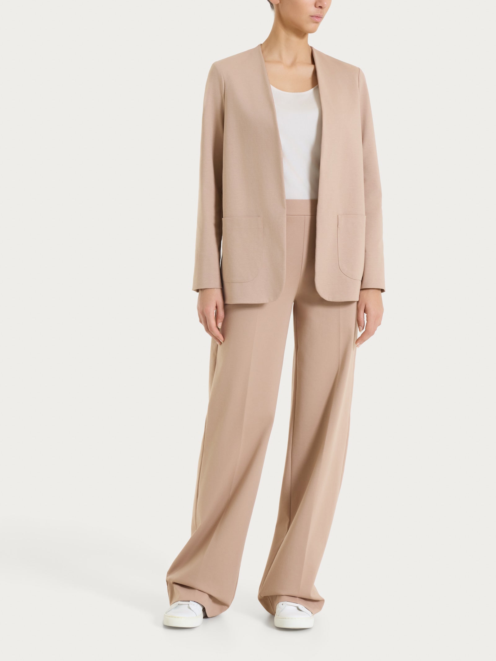 Ragno Compact Light blazer senza revers Warm Taupe over