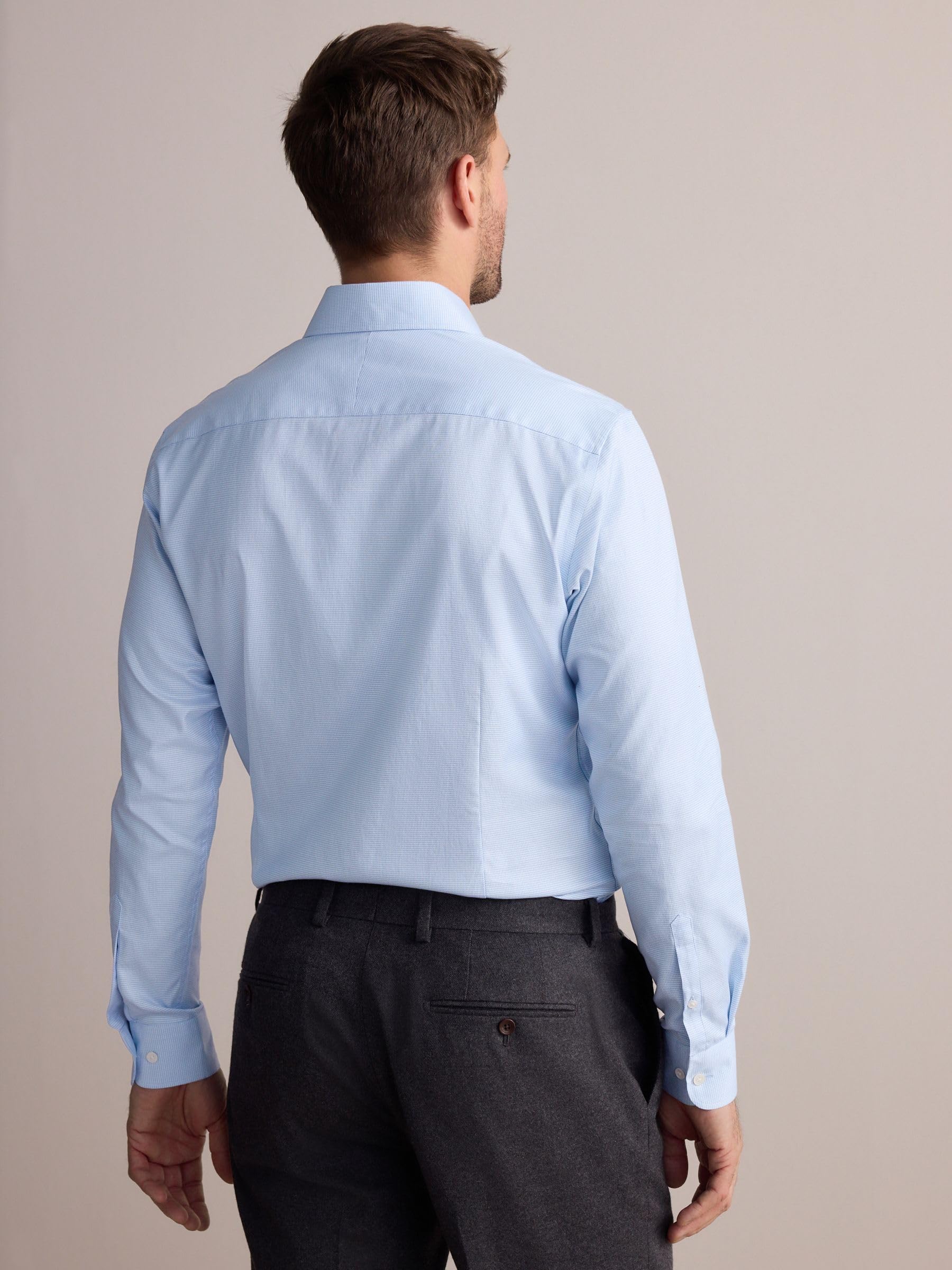 Next Signature camicia elegante uomo 38 blu cotone