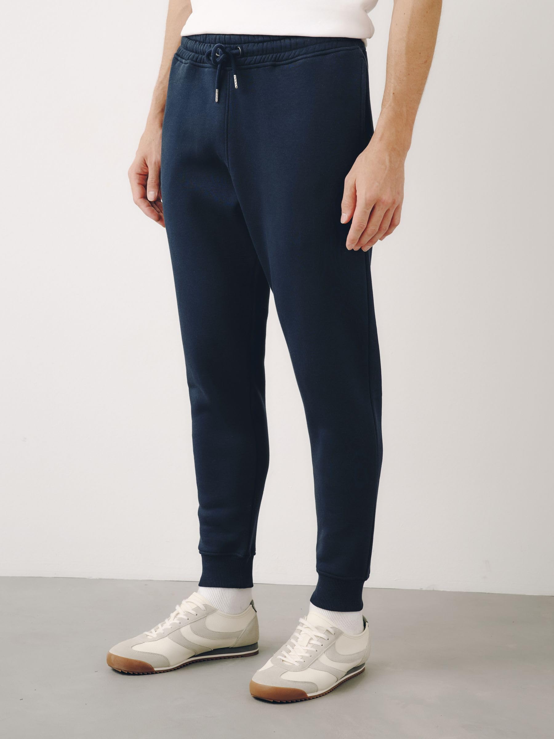 Next pantaloni jogging pesanti spazzolati blu navy attillati
