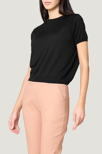 Goldenpoint maglia donna scollo tondo manica corta costine