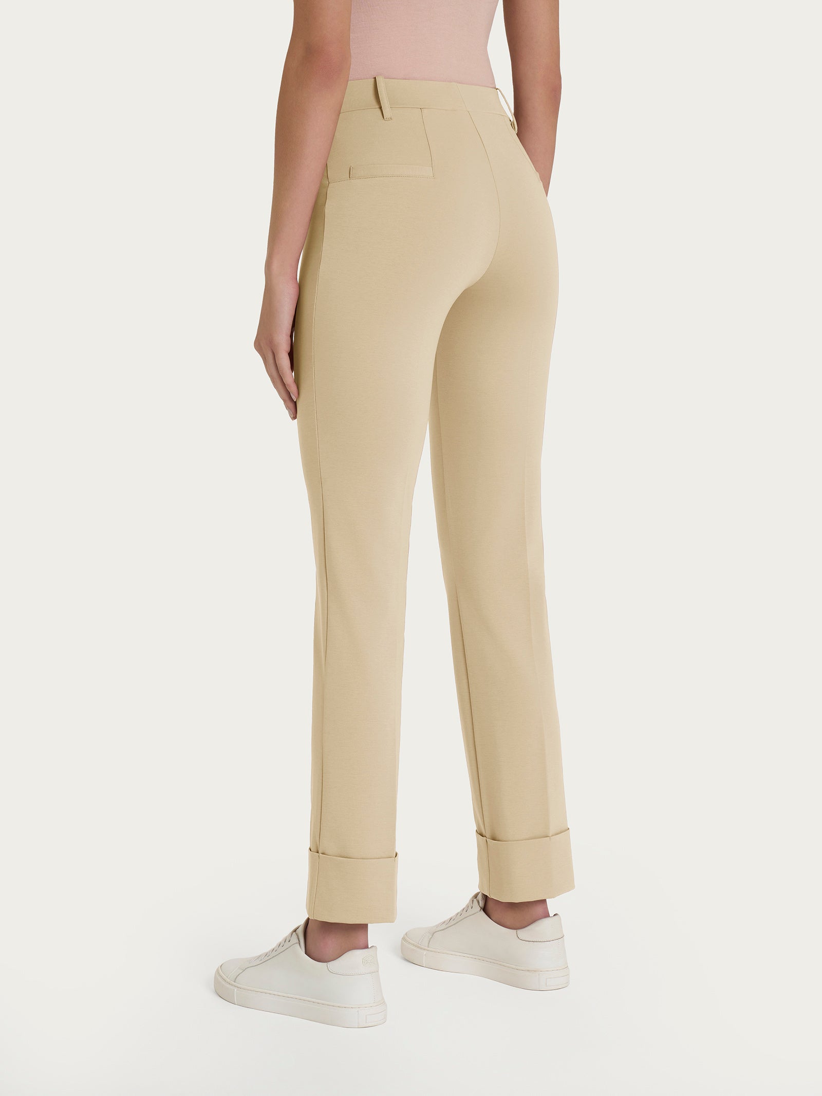 Ragno Compact Light pantalone slim dritto Irish Cream vita elasticizzata