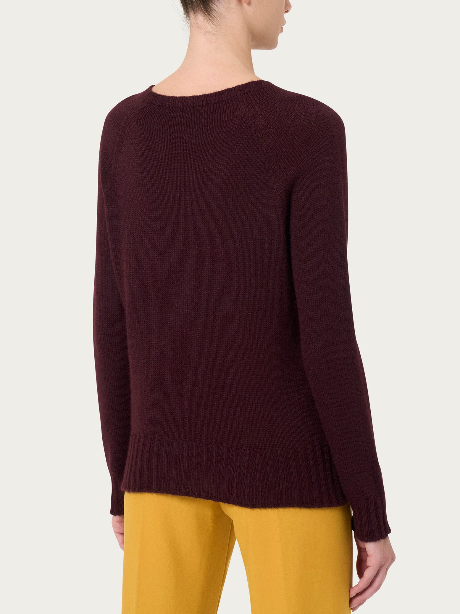 Ragno Merino Soft maglia girocollo angora viola rombi