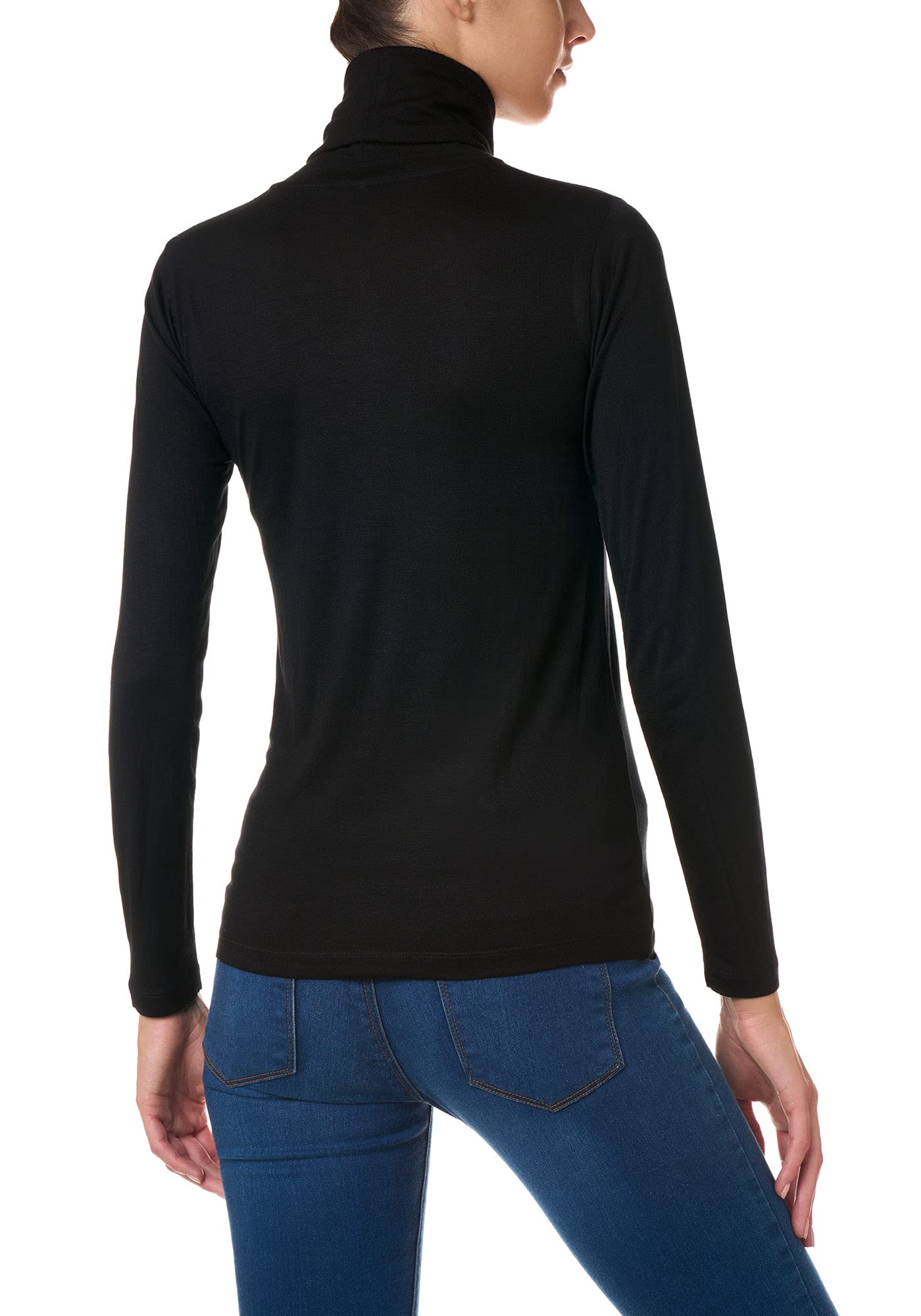 Goldenpoint Dolcevita Maglia Donna Nera M Collo Alto