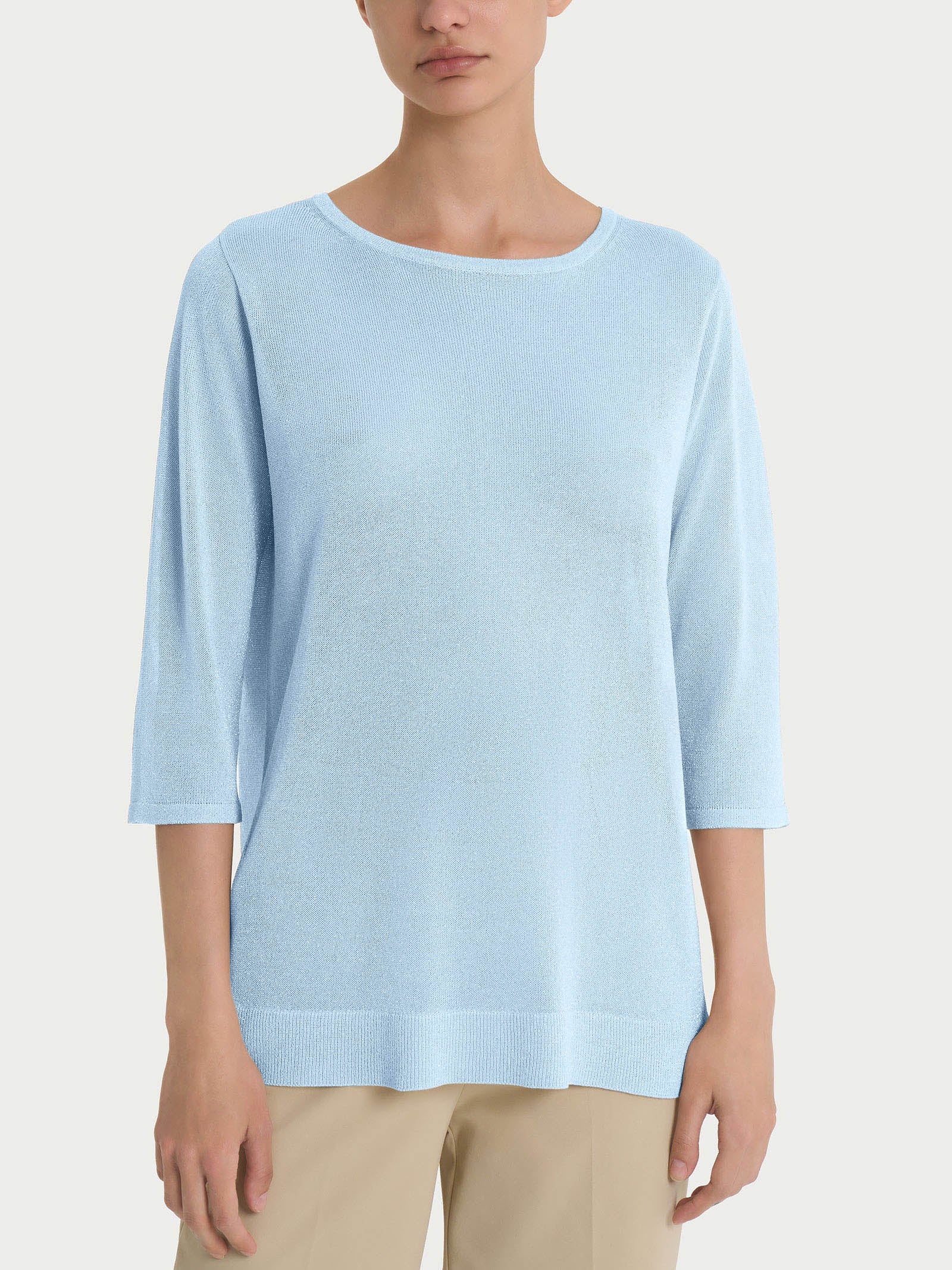 Ragno Maglia manica 3/4 crêpe lurex Skyway