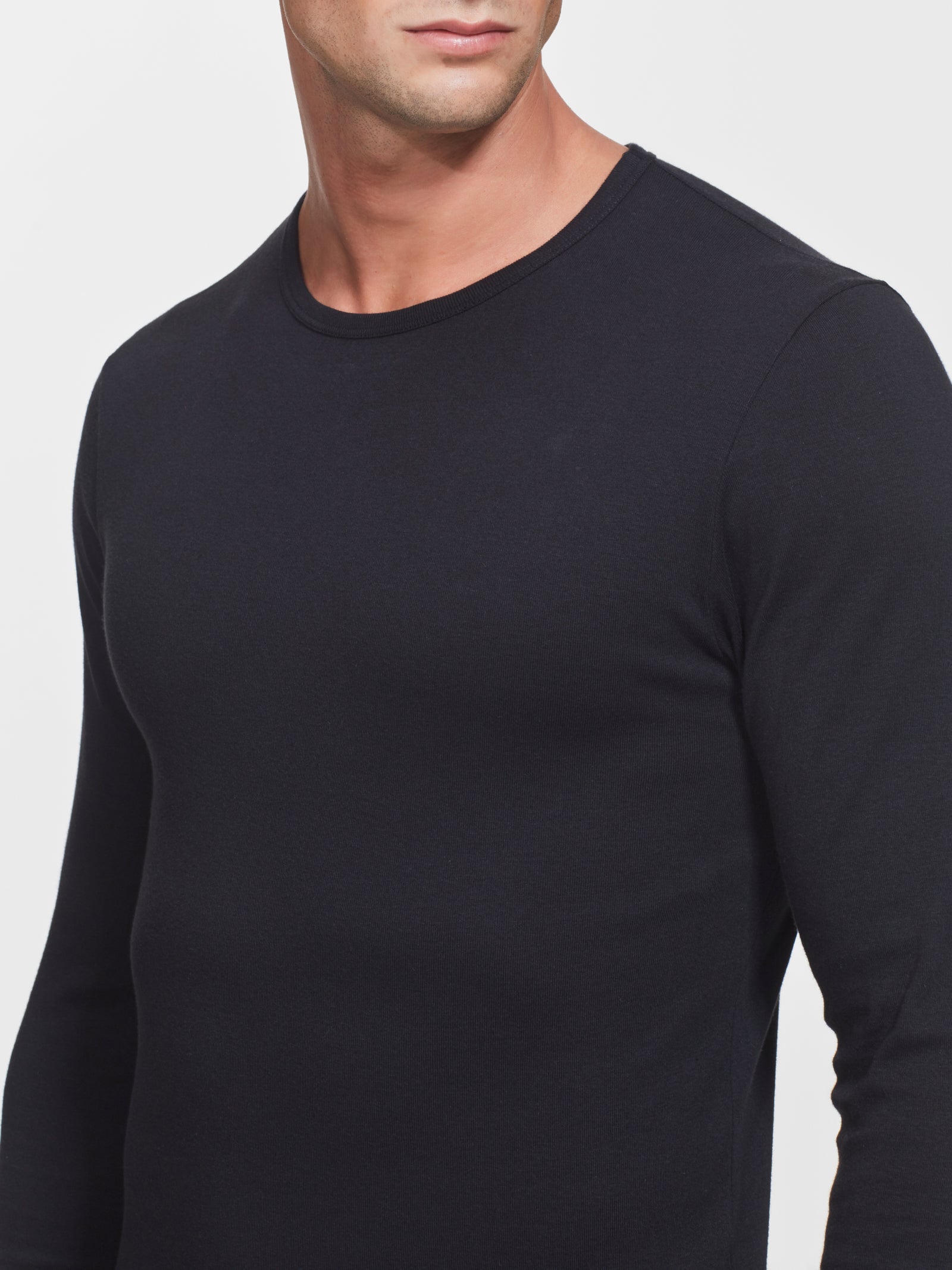 Ragno Sotto Sopra maglia girocollo caldo cotone nero uomo