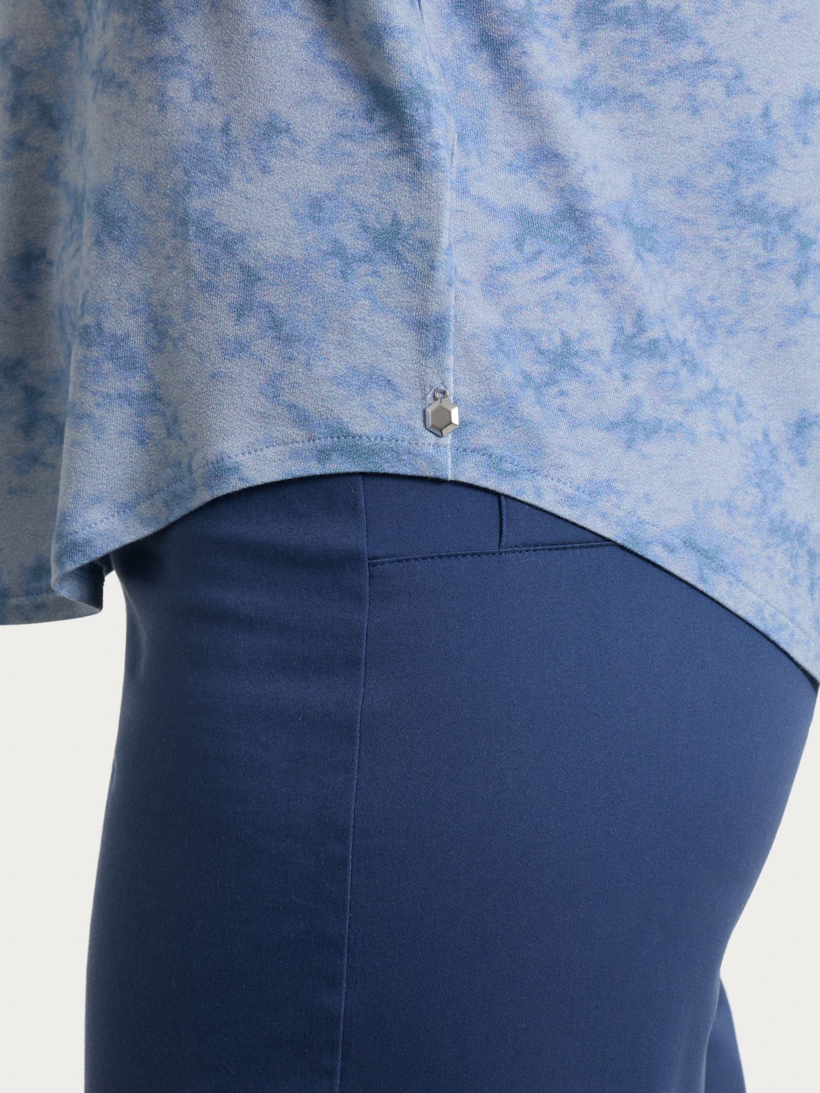 Ragno Viscosa Summer Maglietta Scollo V Dusty Blue manica 3/4