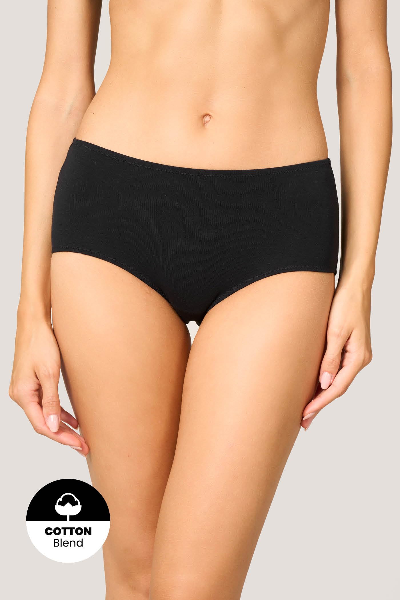 Goldenpoint culotte fianco alto donna cotone tinta unita
