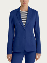 Ragno Satin Power blazer due bottoni donna blueberry cotone