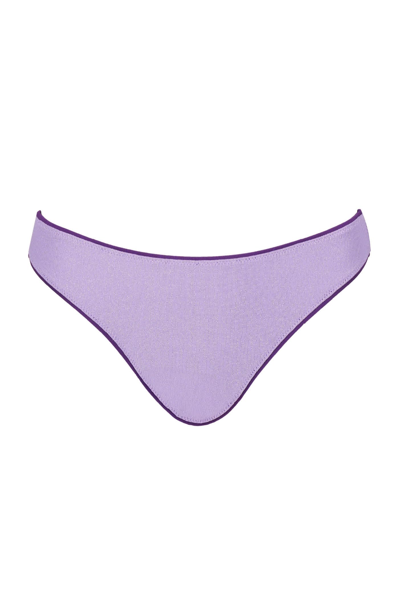Goldenpoint Lamè slip bikini fianco basso lurex tinta unita