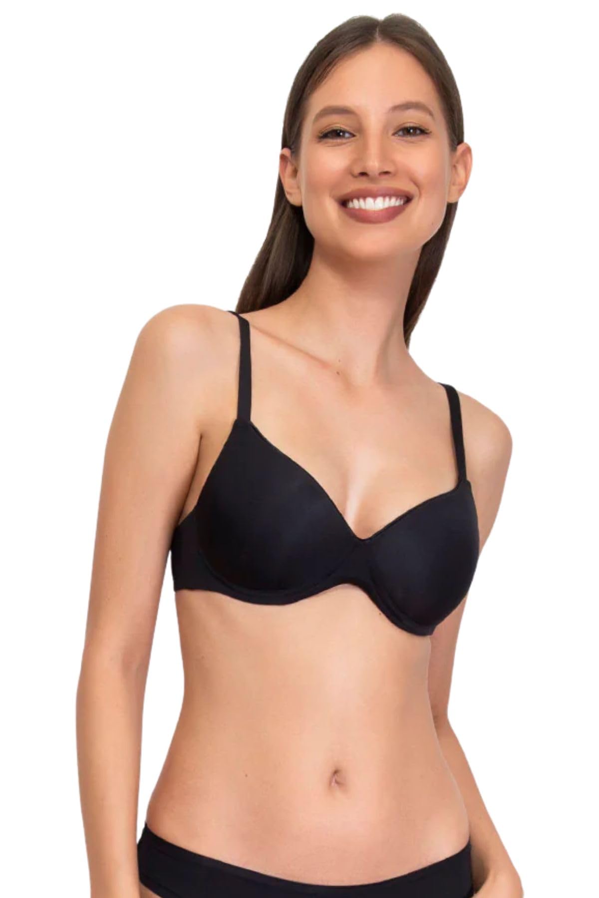 Lady C Reggiseno Preformato Coppa B Bianco 2B senza ferretto