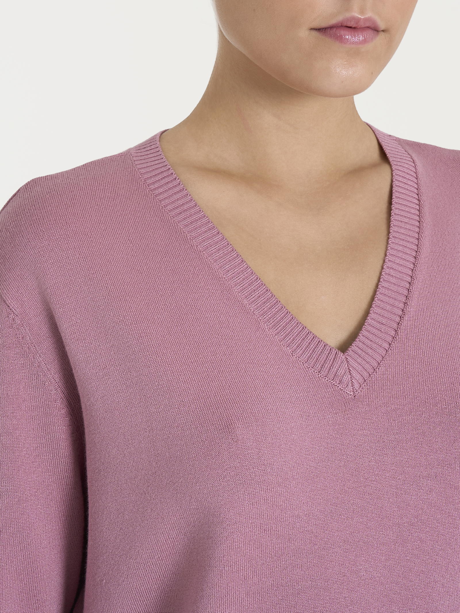 Ragno Four Seasons maglia scollo a V Lilas viscosa