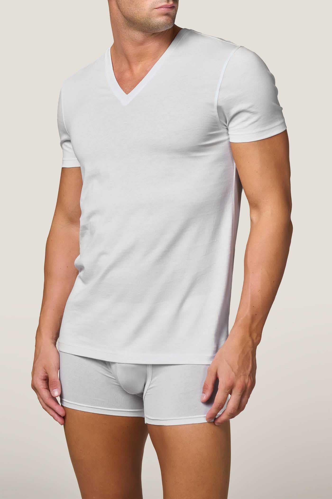Goldenpoint T-Shirt Uomo Scollo V Cotone Supima Taglia XXL