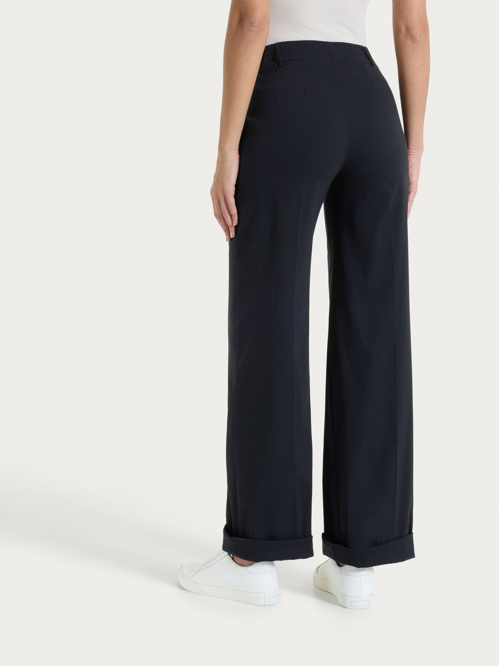 Ragno Super Fresh pantalone ampio gamba larga tasche nero