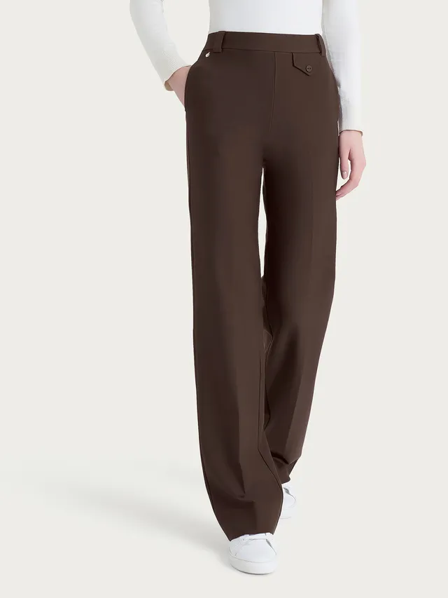 Ragno Compact Pantalone Ampio Chocolate Torte Wide Leg