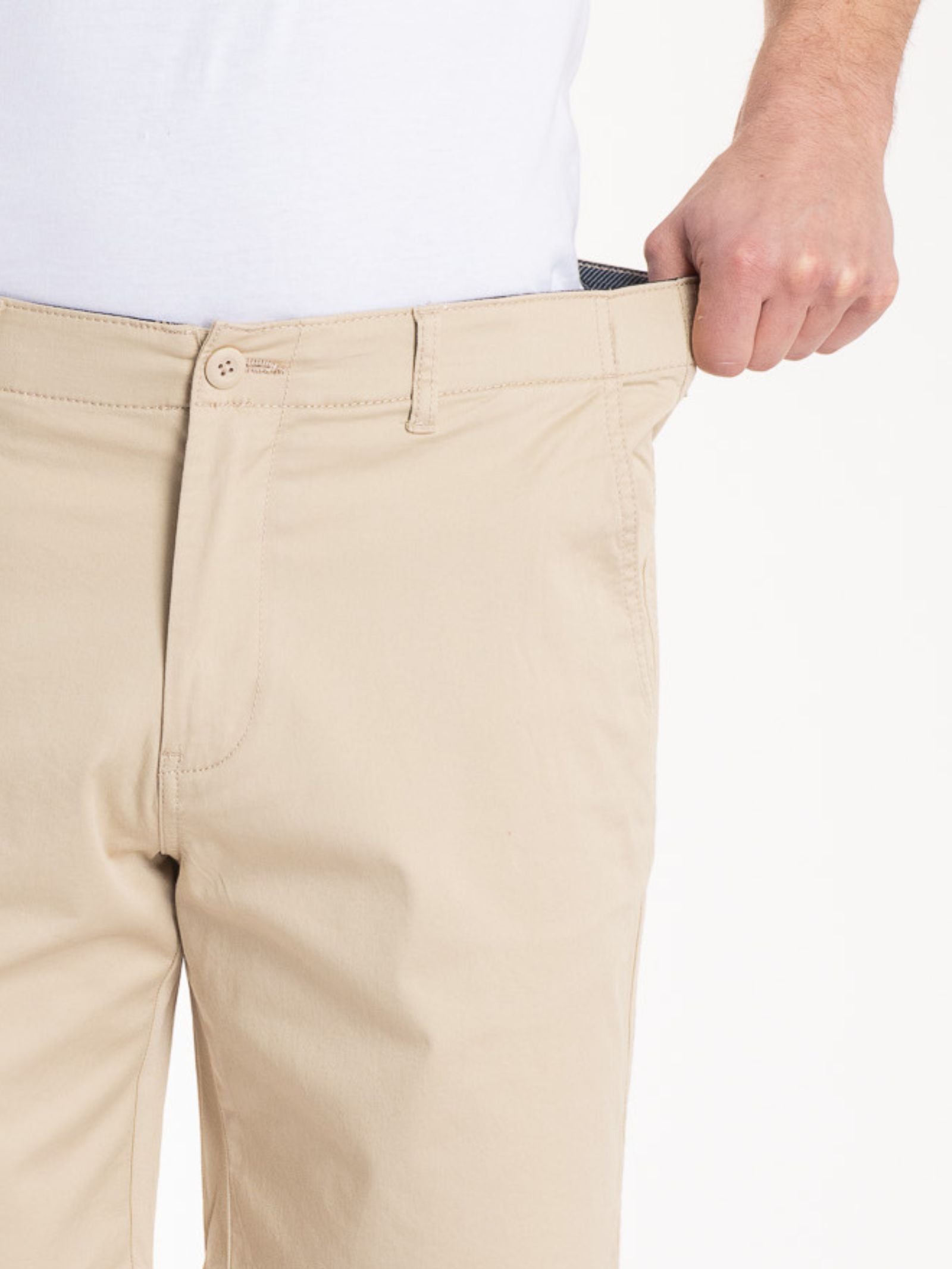 Ragno Summer Twill Bermuda Uomo beige in cotone elasticizzato