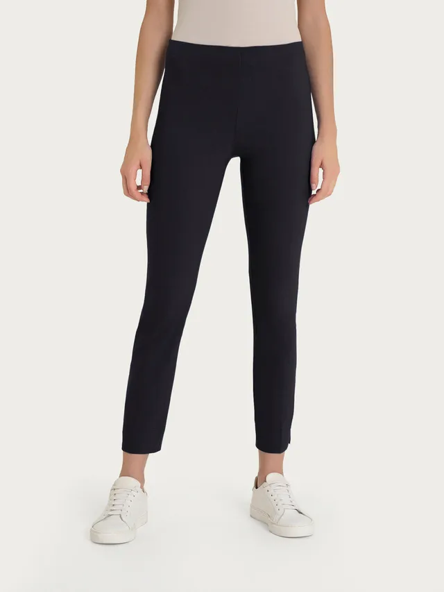 Ragno Super Fresh pantaloni pinocchietto donna nero spacco anti-piega