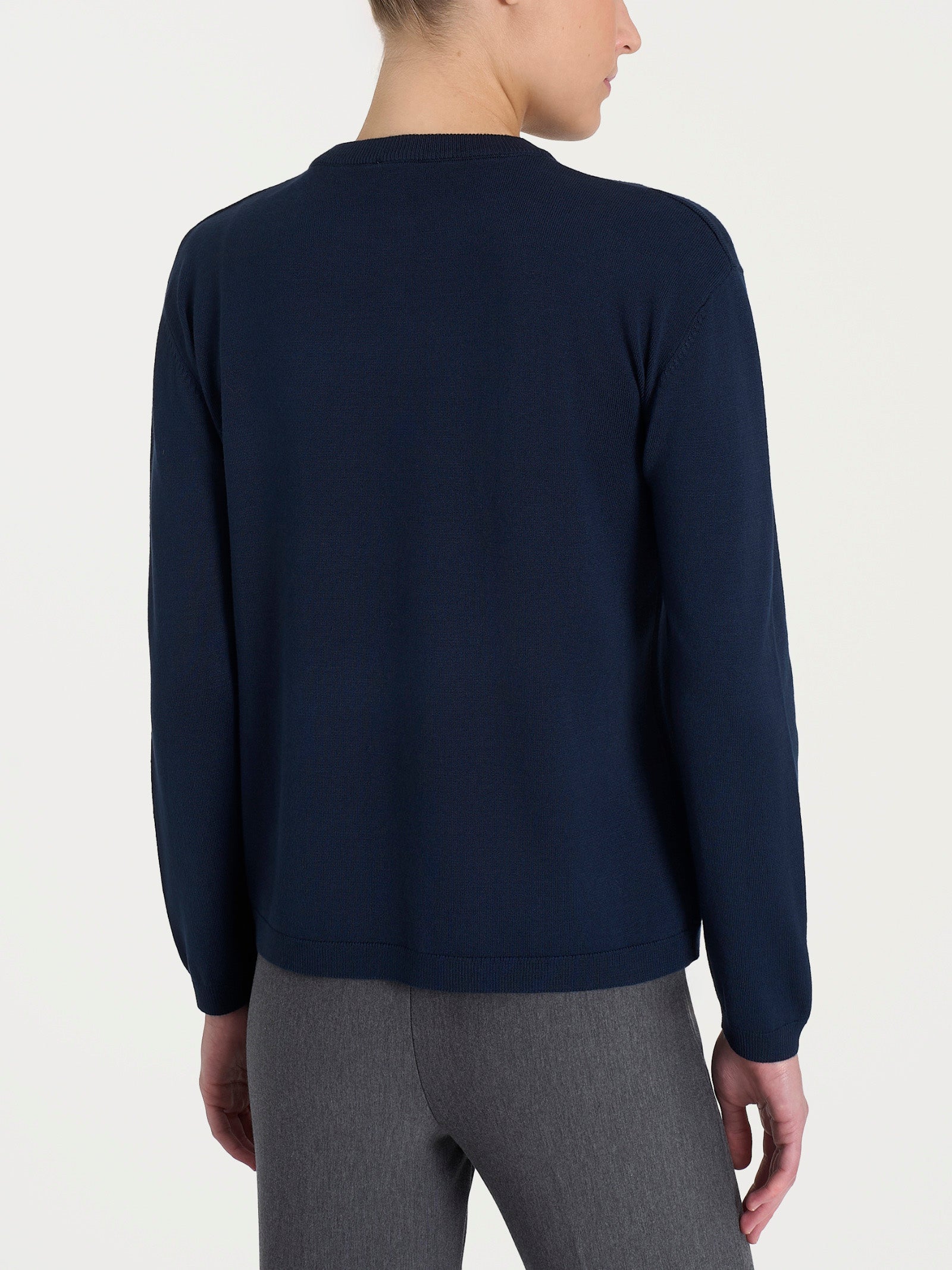 Ragno Four Seasons Cardigan Donna Bleu Corto Due Bottoni