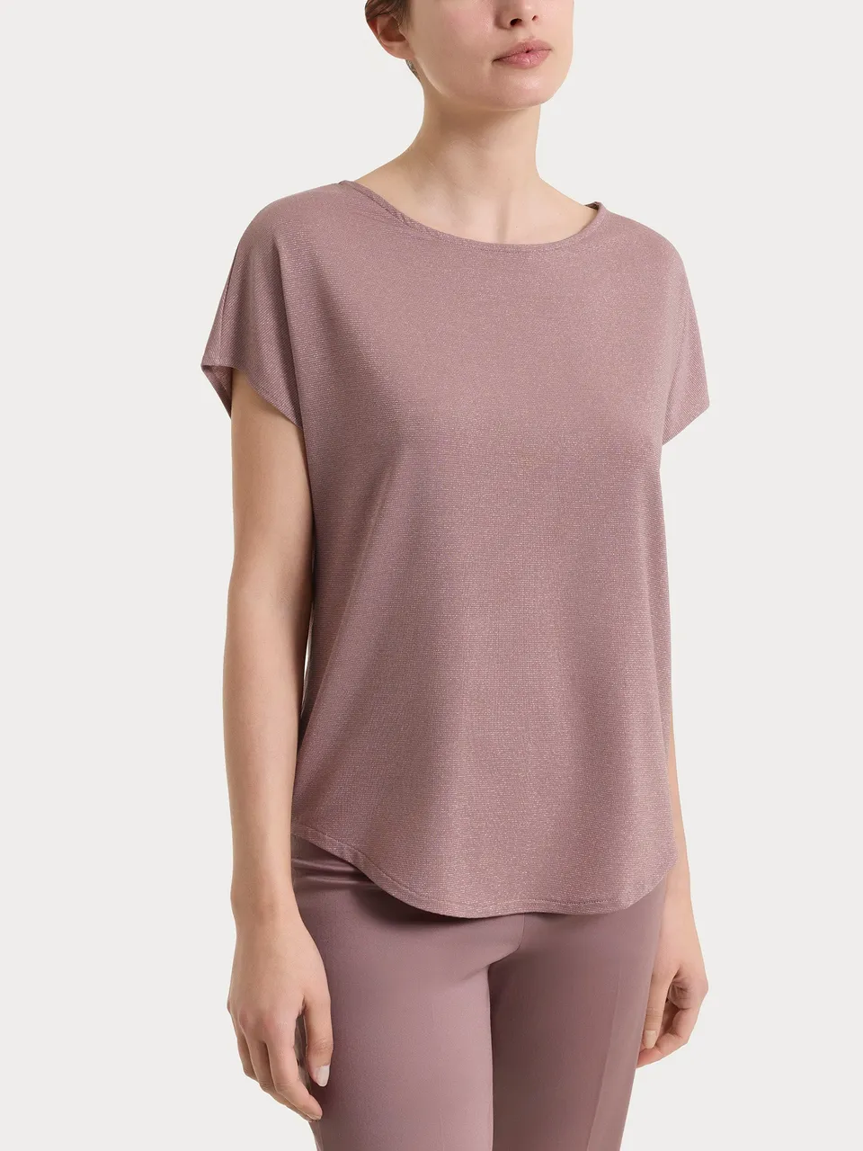 Ragno Summer Light Kimono Maglietta Donna Twilight Mauve Righe
