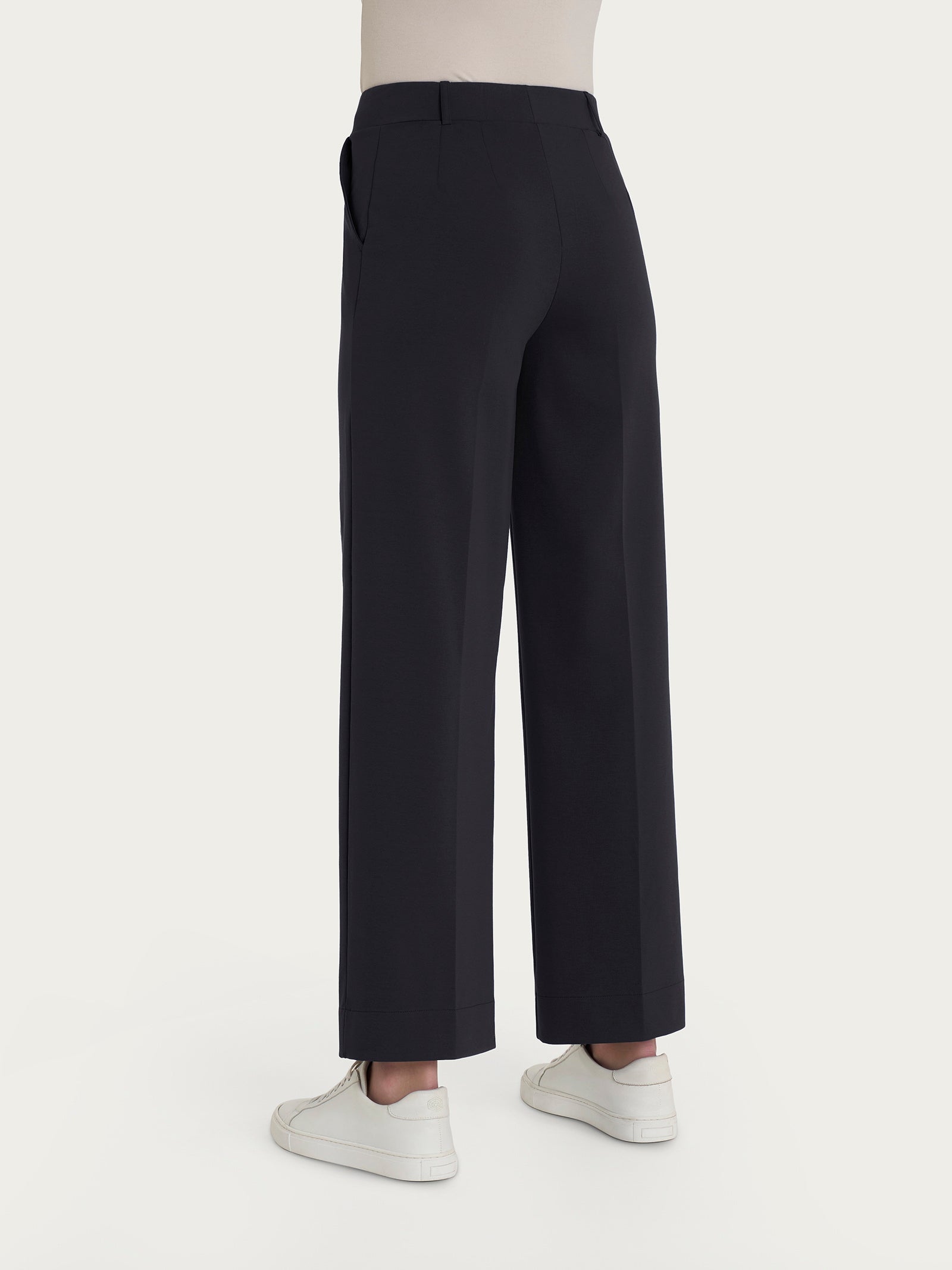 Ragno Compact Light Pantalone Ampio Caviglia Nero Gamba Larga