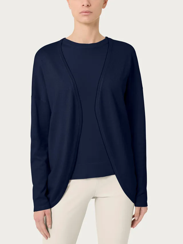 Ragno Four Seasons Open Cardigan Viscosa Blue Leggero