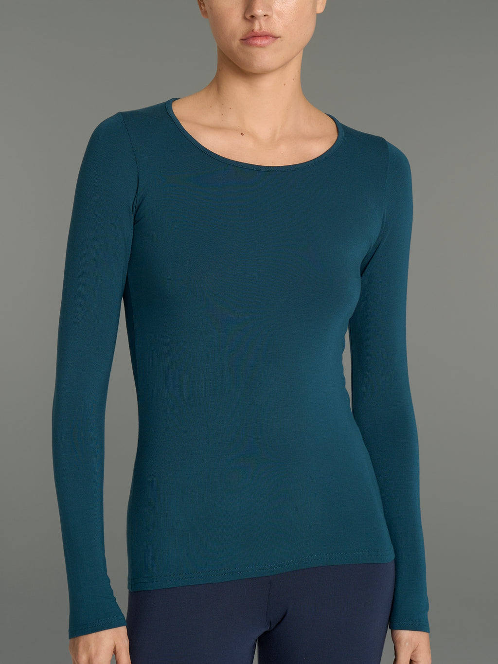 Ragno Eco Viscose maglia girocollo manica lunga verde viscosa calda