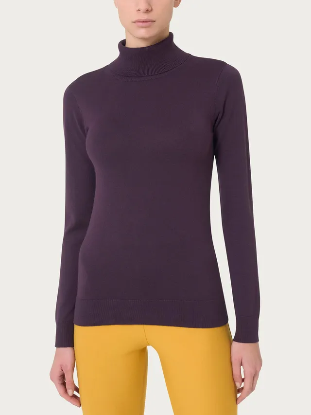 Ragno Four Seasons Dolcevita maglia viola Plum Perfect termoregolante