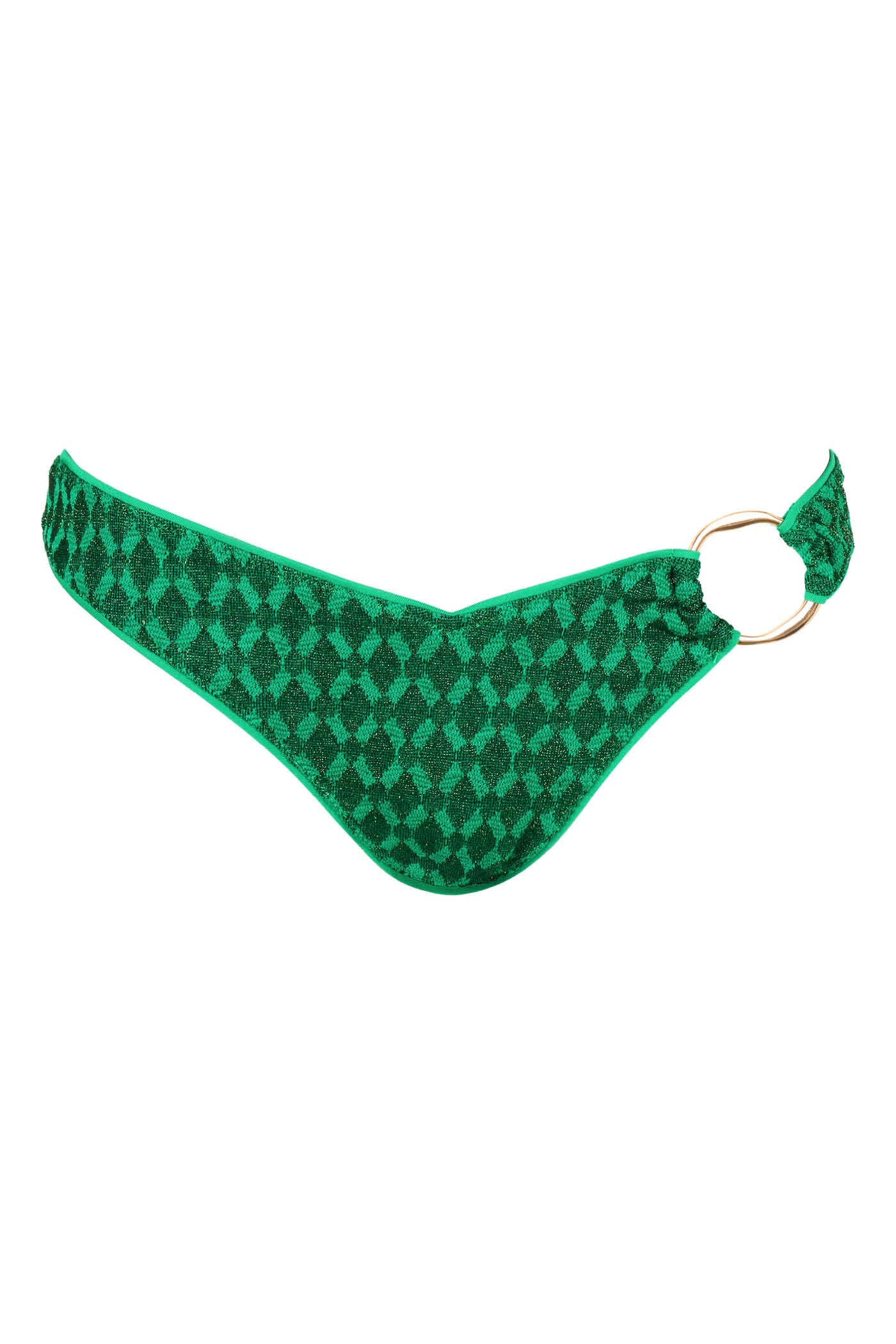 Goldenpoint Zellij slip bikini brasiliana fantasia geometrica lurex