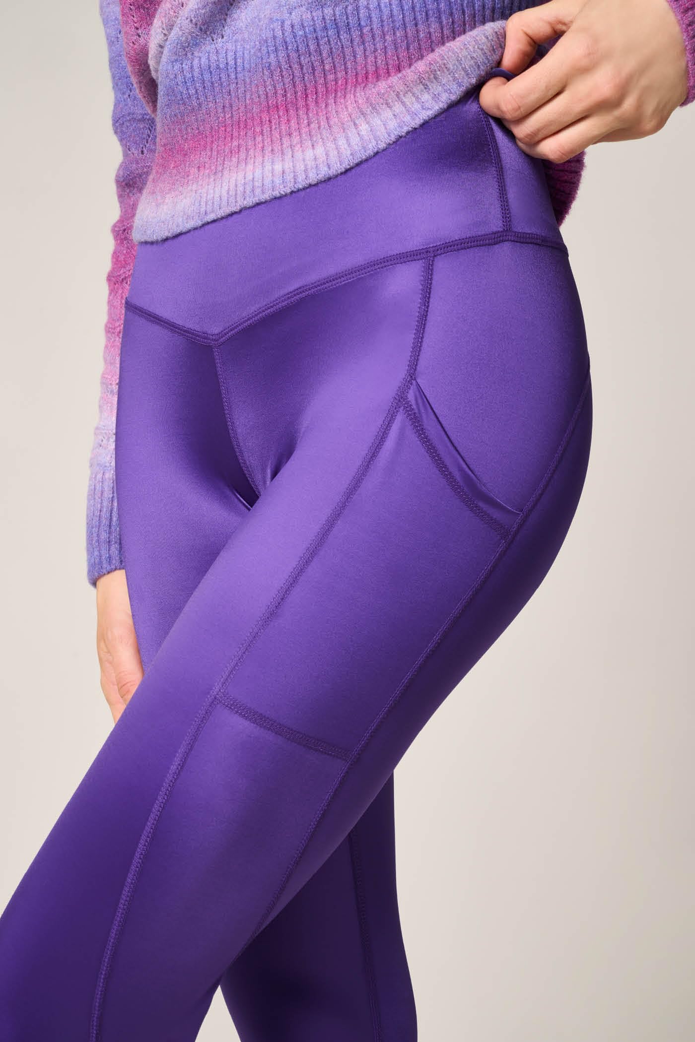 Goldenpoint Leggings Yoga Donna con Tasche Elasticizzati