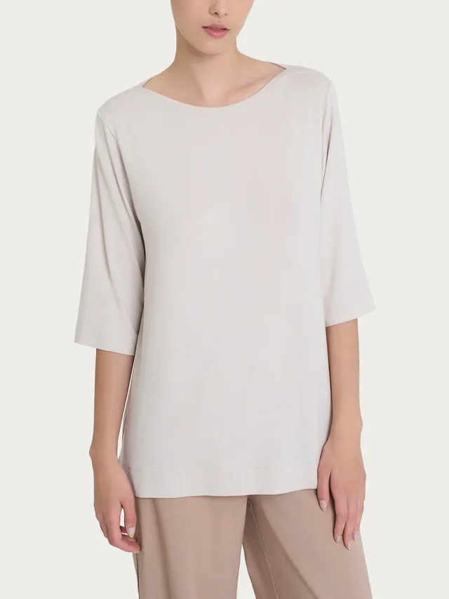 Ragno Viscosa Summer maglia manica 3/4 champignon fresca