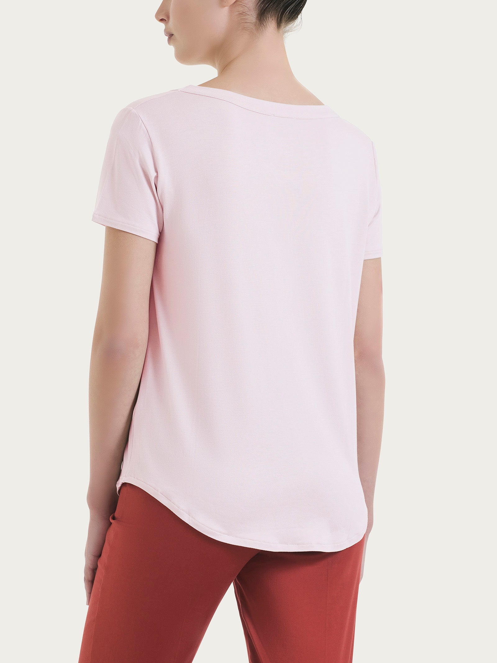 Ragno Viscosa Summer maglietta Pale Lilac girocollo soft