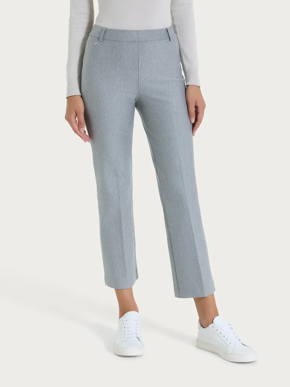 Ragno Compact pantalone flare caviglia Grigio Mel.