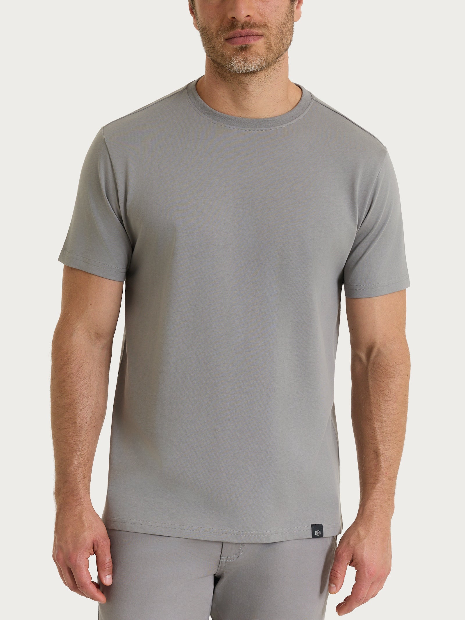 Ragno T-shirt Girocollo Uomo Pietra Jersey Puro Cotone