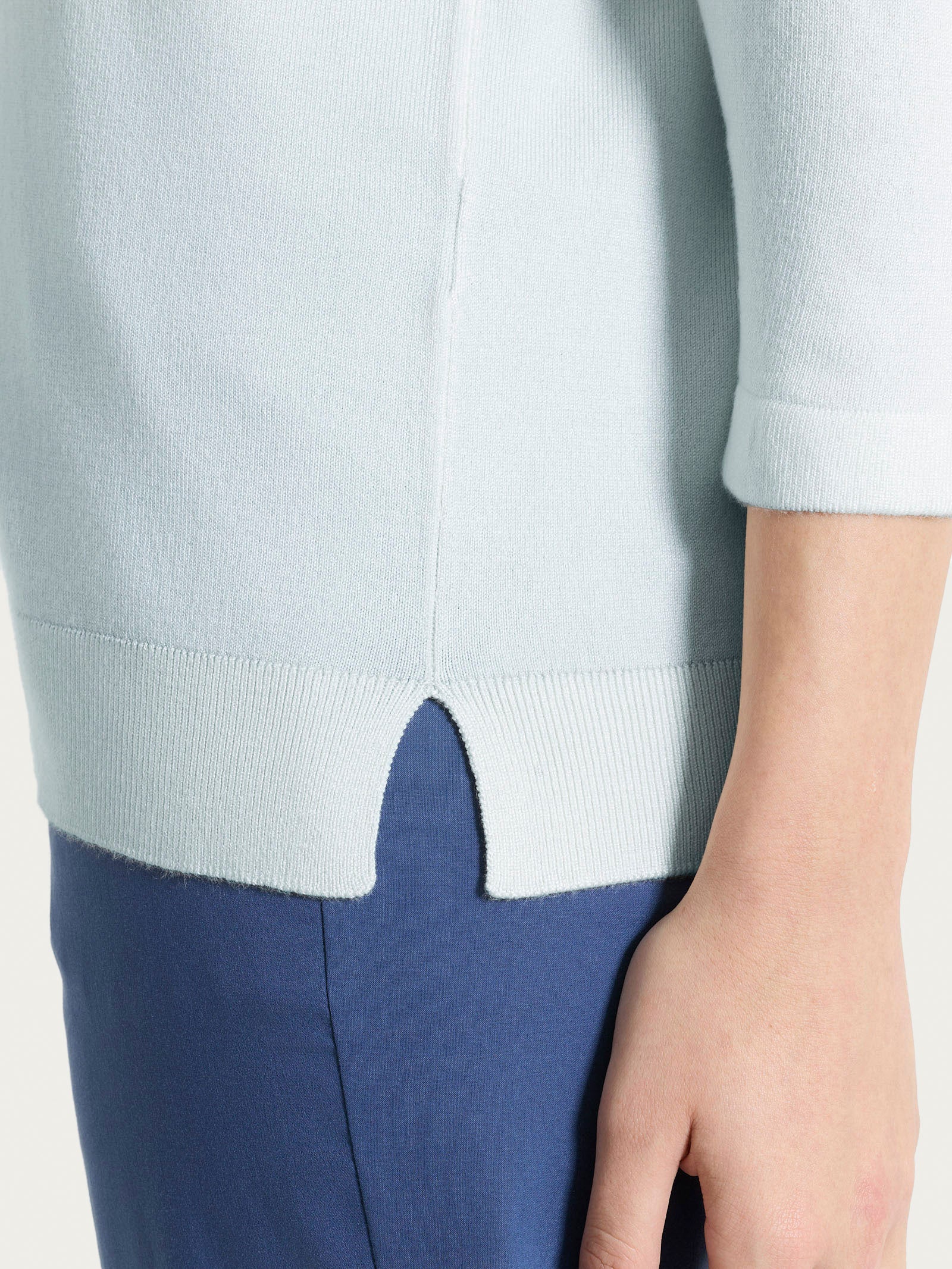 Ragno Summertime Scollo V maglia viscosa grigia
