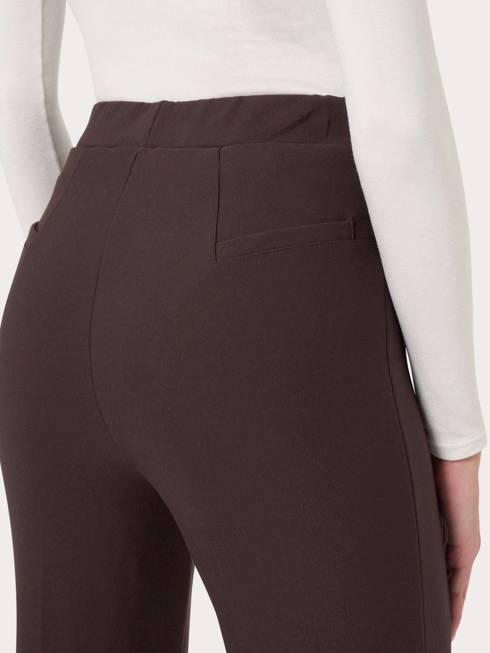 Ragno Compact Pantalone flare pantalone Chocolate scampanato
