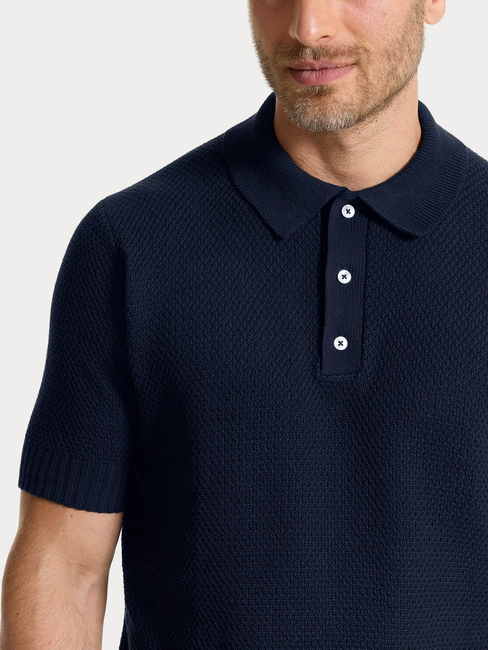 Ragno Puro Cotone Polo Manica Corta Outer Space