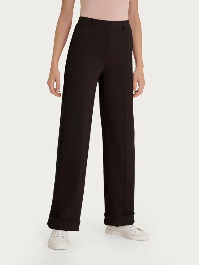 Ragno Compact Light pantaloni larghi cioccolato tasche