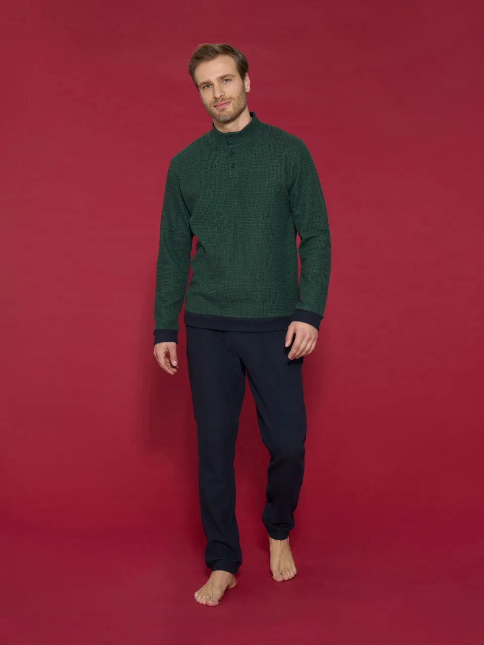 Ragno Pigiama vulcano Cotton Eco Pile uomo Outer Space cotone