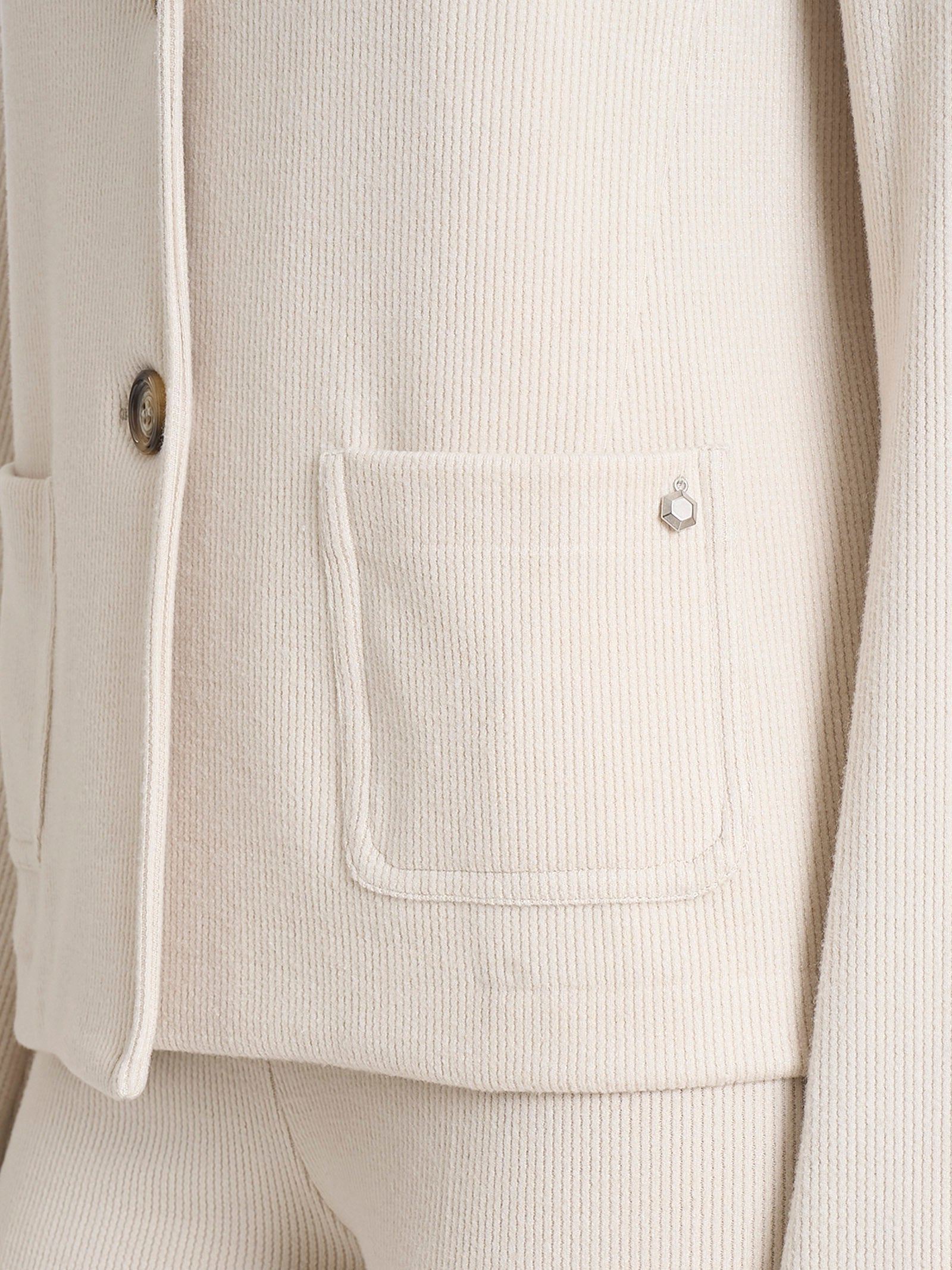 Ragno Relaxed Wardrobe Blazer Corto Velvet Giacca Champignon caldo