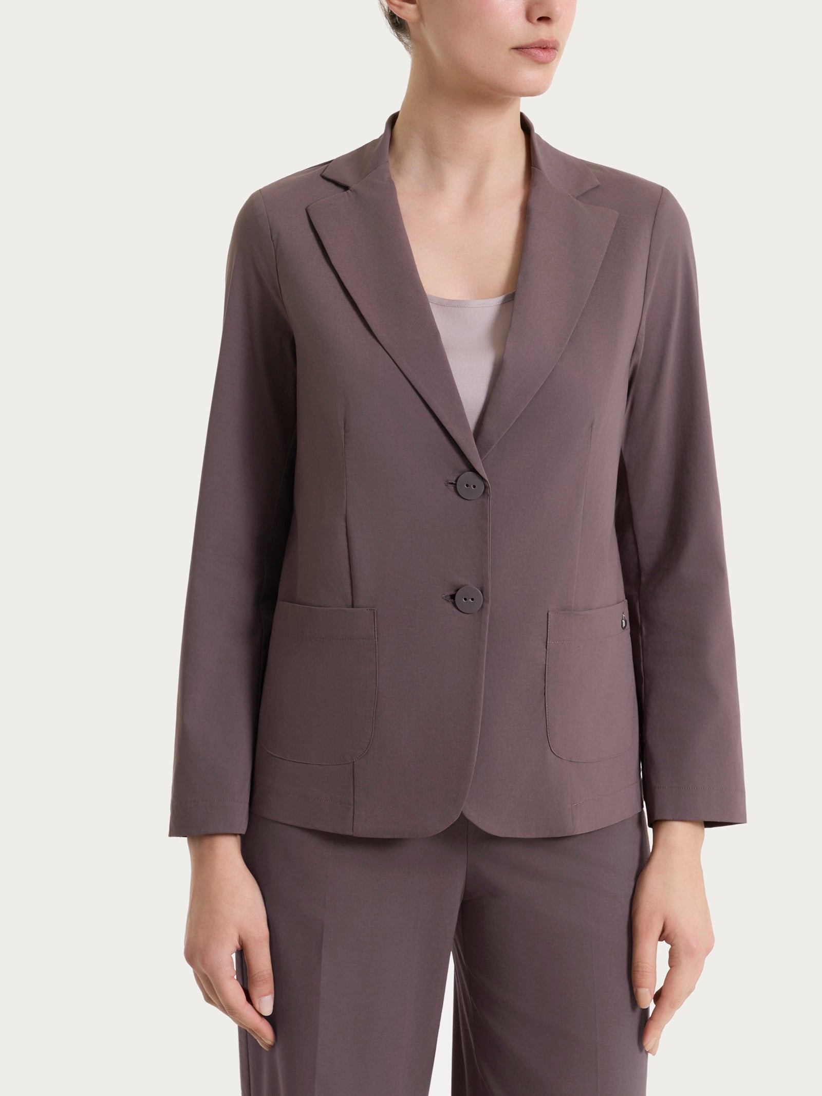 Ragno Super Fresh blazer due bottoni Plum Truffle leggero