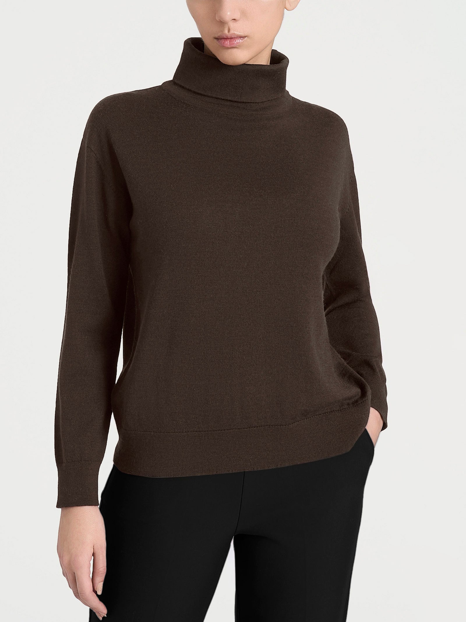 Ragno Merino Soft Maglia Lana Chocolate Donna