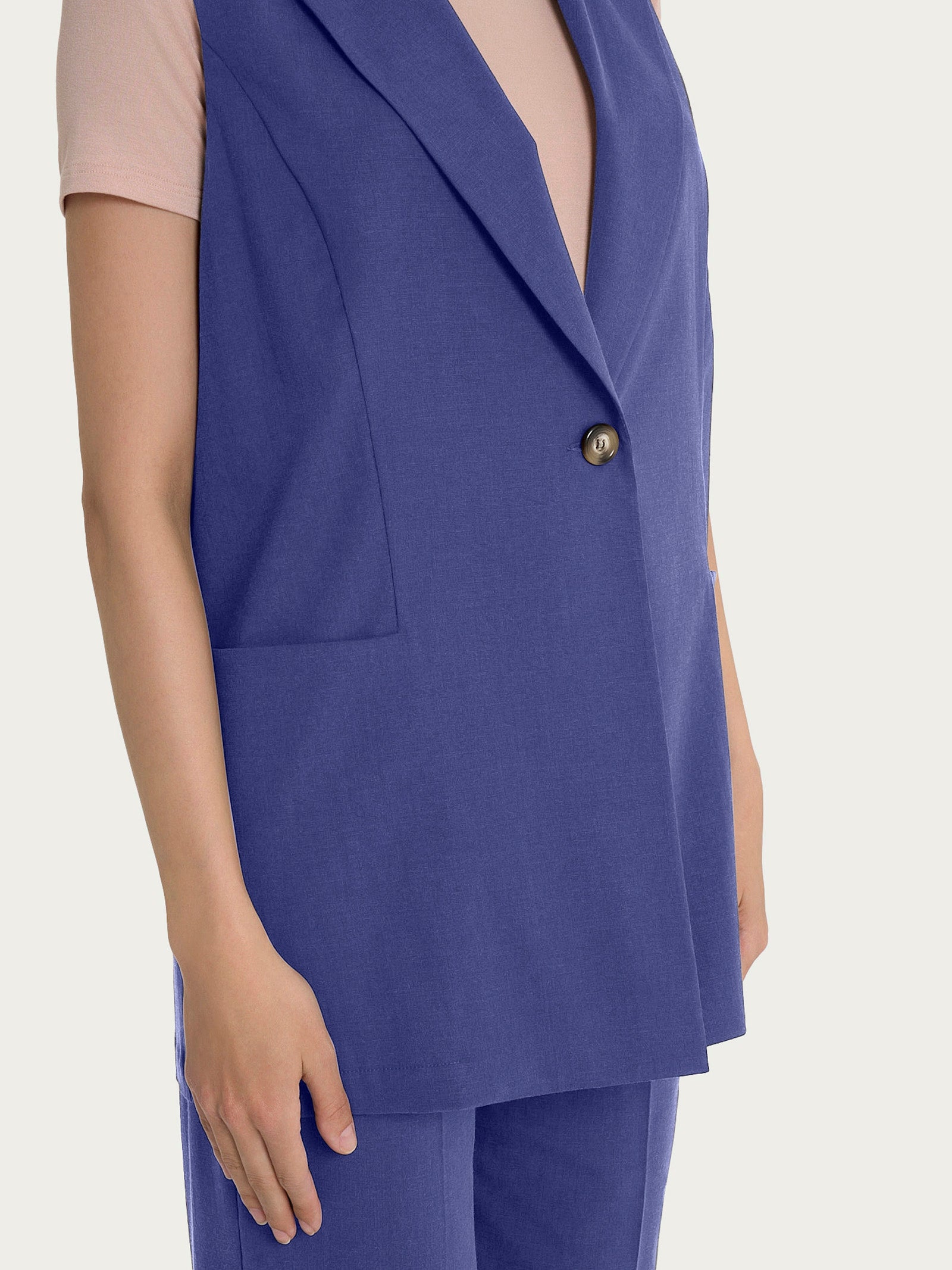 Ragno Super Natural Gilet gilet blu Skipper Blue lungo