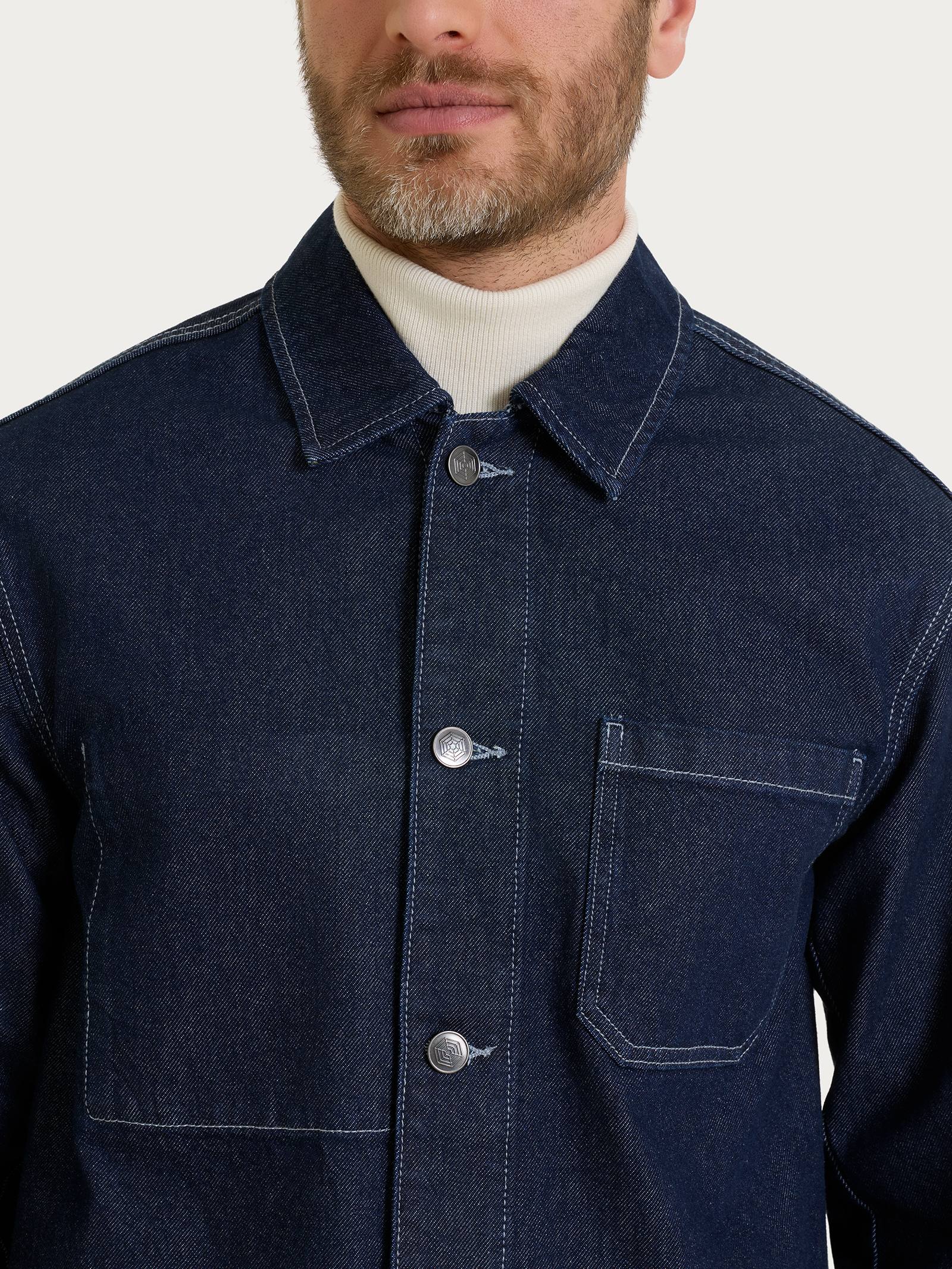 Ragno Giacca Utility Raw Denim Dark Navy